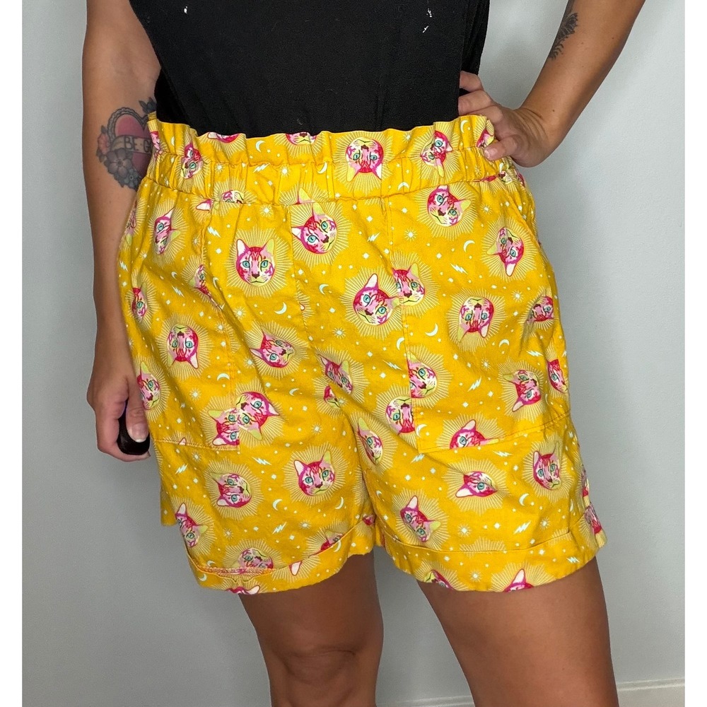 Handmade - Alice in Wonderland Themed Paper Bag‎ High Waist Shorts Cheshire Cat